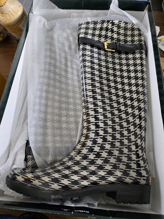 Lauren Ralph Lauren Shoes - New LRL Lauren Ralph Lauren Women's Size 9 Houndstooth Tall Rain Boots